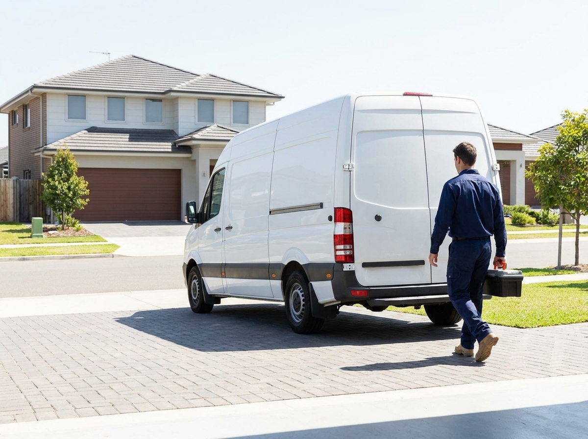 Plumbing service vehicle